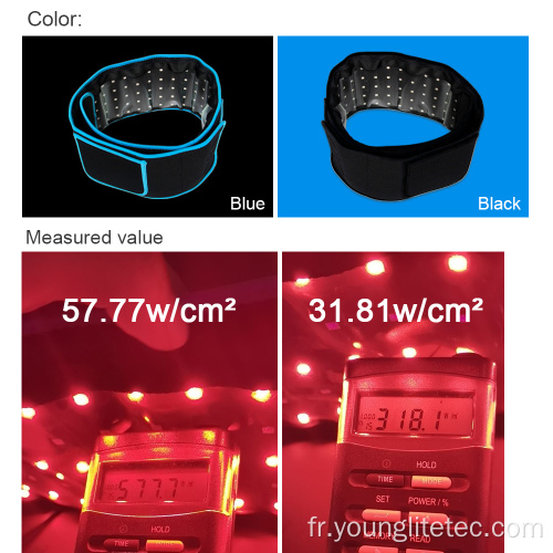 Ceinture de luminothérapie LED de perte de poids de soulagement de la douleur